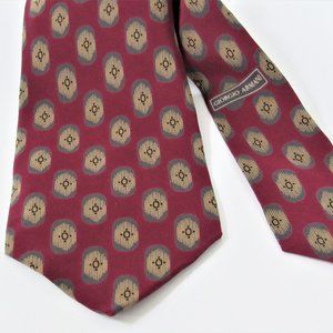 Men's Burgundy Tie | Giorgio Armani Red Necktie